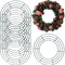6PCS 10” Wire Wreath Frame Round Metal Wreath Form for Crafts & Floral Decorations on Weddings Christmas Home Party Celebrations, Dark Green